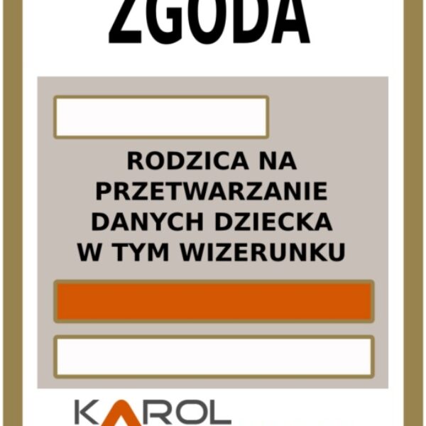 Zgoda rodzica na przetwarzanie danych i wizerunku dziecka U004